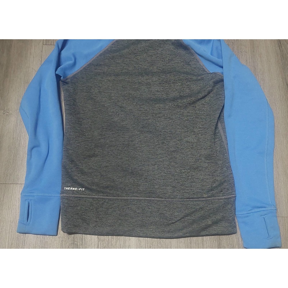 Nike Therma-Fit Small Blue and Gray Hoodie - Picture 5 of 8